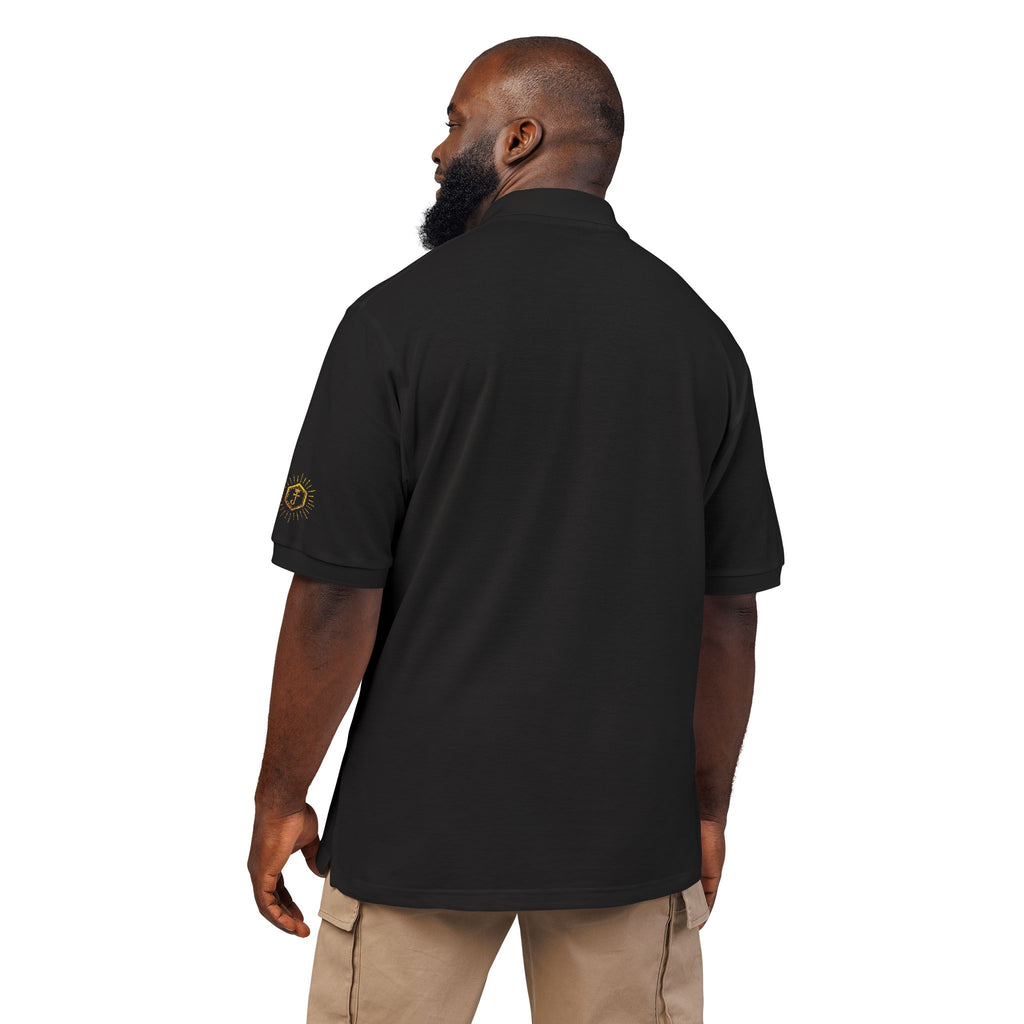 Polo Noir avec logo Doré