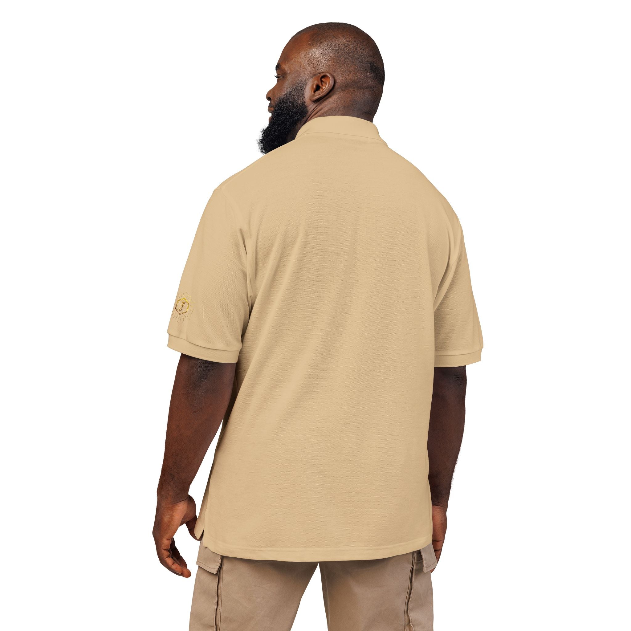 Polo Noir avec logo Doré