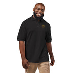 Polo Noir avec logo Doré