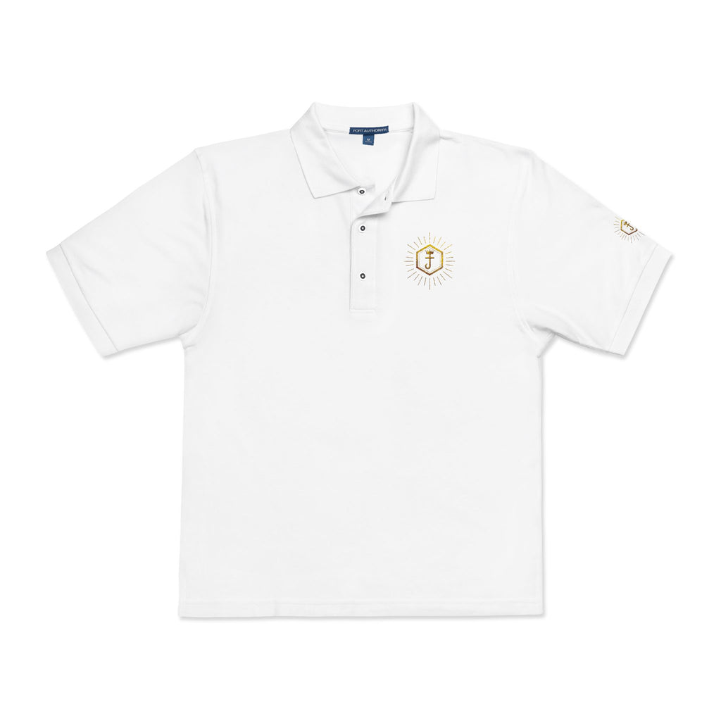 Polo Noir avec logo Doré