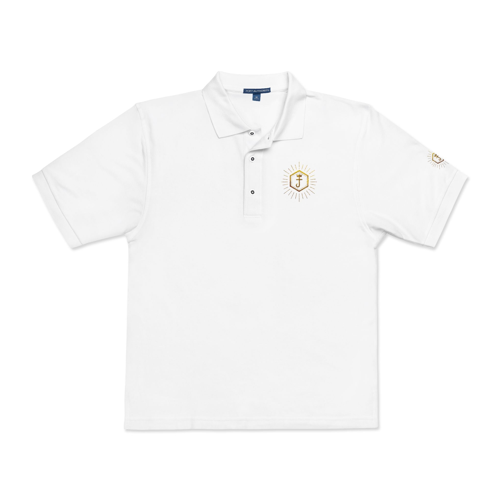 Polo Noir avec logo Doré