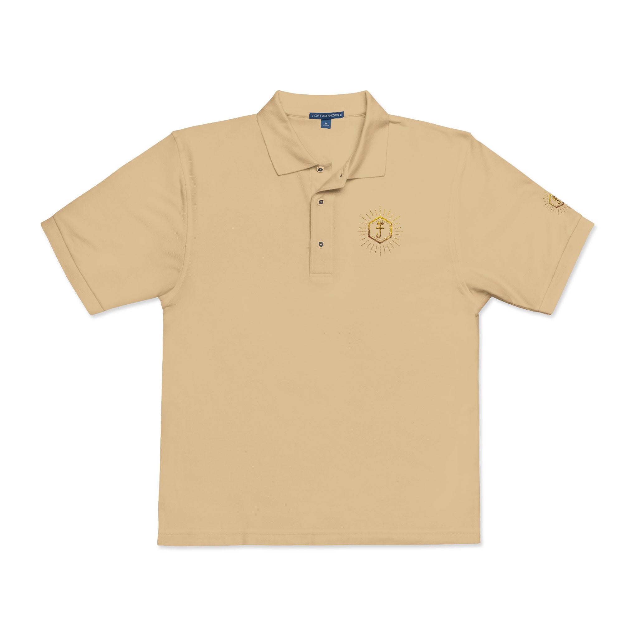 Polo Noir avec logo Doré