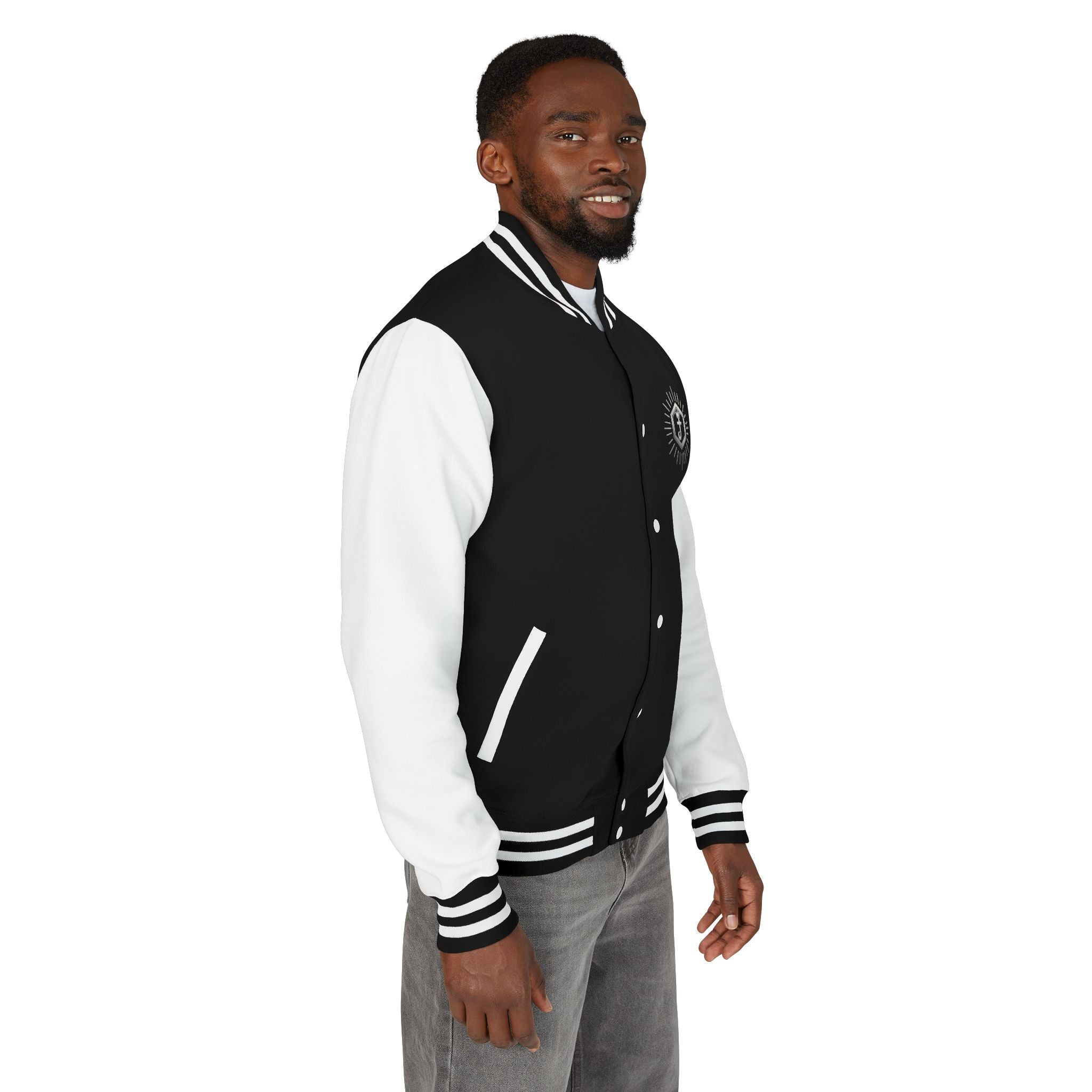 Veste Noir et Blanc avec Écusson
